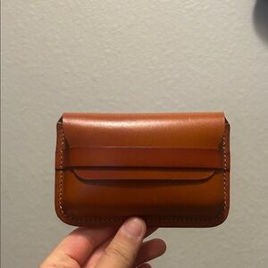 Tan cow Leather card wallet